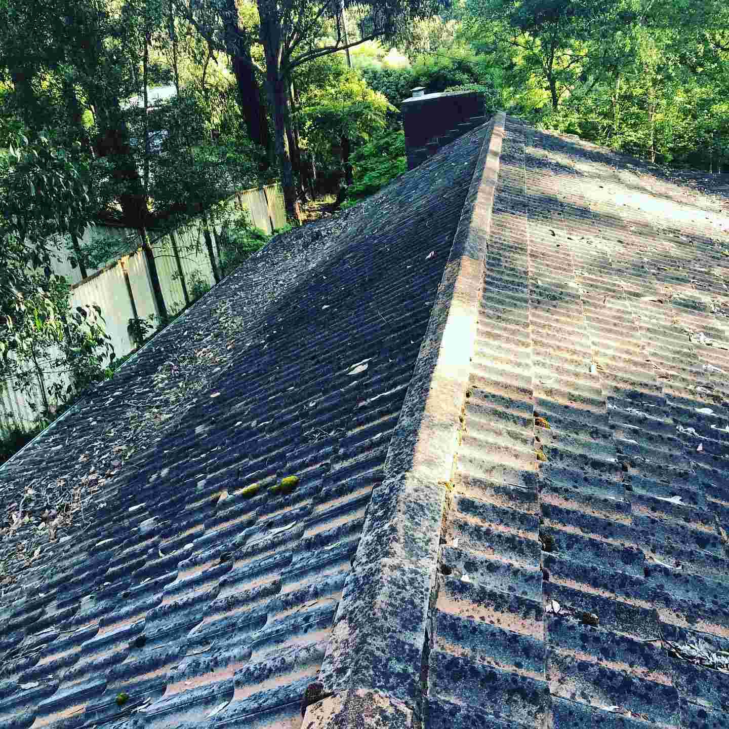 Hill side metal roofing